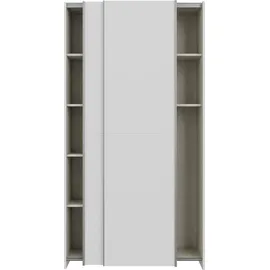 Forte Schwebetürenschrank Nook 100,1 x 190,5 x 39,1 cm Weiß