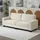 Homcom Couch Polyester 3-Sitzer Cremeweiß