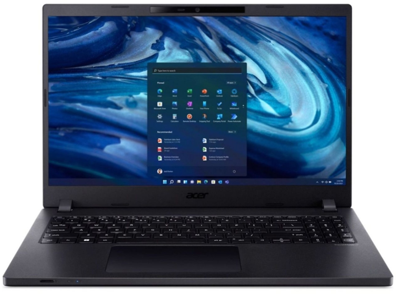 Acer TravelMate P2 TMP215-54 - 39.6 cm (15.6) - Intel Core i7-1255U Notebook (Intel Intel Core i7 12. Gen i7-1255U, Intel Iris Xe Graphics, 512 GB SSD, Bluetooth, Wi-Fi, Eingebautes Mikrofon, Kopfhörerbuchse) schwarz