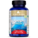 Omega 3 Premium Original nach Dr. med. Michalzik: Omega-3 Premium enthält 1000 mg Fischöl-Konzentrat pro Tagesdosis (2 Kapseln) - ohne Zusatzstoffe - von BIOTIKON®