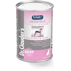 Dr. Clauder's Sensible 400g Dosen Hundenassfutter Schwein Pur 6x400g