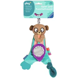 Ravensburger 4852 play+ Knister-Erdmännchen, Schmusetuch zum Kuscheln und Einschlafen, Zahnungshilfe