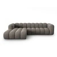 Micadoni Ecksofa Lupine, modular 4-Sitzer grau
