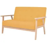 vidaXL 2-Sitzer Sofa Stoff Gelb