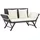 furnicato Gartenbank 130 x 70 x 80 cm Schwarz