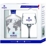 NORDES Gin 40% vol. – Fruchtiger Gin aus Spanien mit Glas – Geschenkbox inkl. Original Nordés Glas (1 x 0,7l)