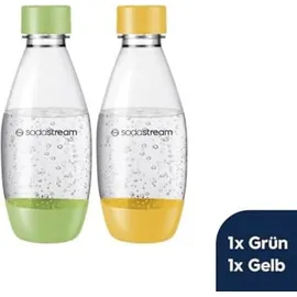 Sodastream Flasche Kunststoff 0,5 L Fuse DWS gelb grün 2 Stück