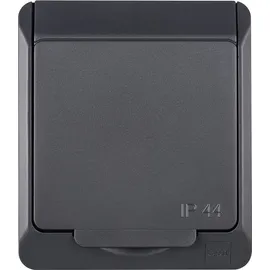 Elektro-Plast Schuko-Steckdose 1-fach IP44 Anthrazit
