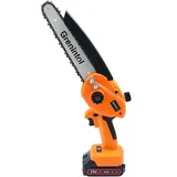 Grenintol - Akku-Elektro-Kettensäge, 24-V-Akku-Mini-Kettensäge mit 2 Ketten zum Schneiden von Holz, Orange