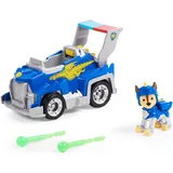 Paw Patrol PAW PATROL, Rescue Knights Basis Fahrzeug Spielzeugauto von Chase mit Welpenfigur, Spielzeug geeignet für Kinder ab 3 Jahren