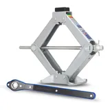 Alca alca® Scherenwagenheber mit Ratsche - 2t Tragkraft, 360° drehbarer Sattel, 115-410mm, inkl. 17er Stecknuss, TÜV Rheinland Zertifiziert, Gs geprüft, ideal für SUV & 4x4