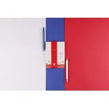 Clairefontaine 812443Cpack - Packung 4 Memoblock - Schreibblock Moulin Rouge, 3 Ebenen, 10x14x0,8cm, 90 Blätter, 30 pro Format, 1 Pack