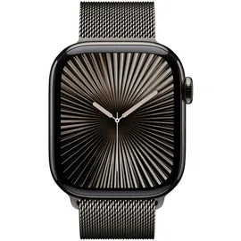 Apple Watch Series 10 GPS + Cellular 42 mm Titangehäuse schiefer Milanaise Armband schiefer