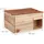 Relaxdays Igelhaus, Holz, Igelhotel mit Boden, katzensicher, Winterquartier für Igel Garten, HBT: 21 x 40 x 30 cm, Natur