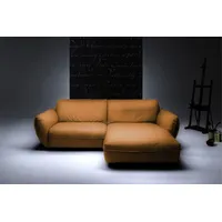 KAWOLA Sofa DAVITO Ecksofa Leder cognac