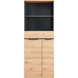 Innostyle Aktenschrank Memphis Holzoptik Eiche Artisan / Graphit