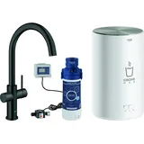 Grohe Red Duo Armatur und Boiler Größe M velvet black