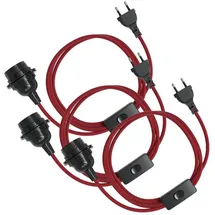 EAZY CASE 3x Lampenfassung E27 mit Kabel
