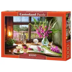 CASTORLAND C-104345-2 Puzzle 1000 Teile Still Life with Violet Snapdragons