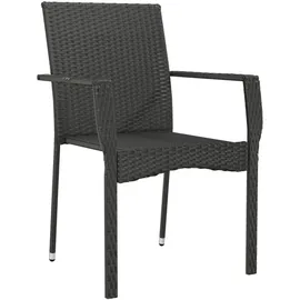 vidaXL Gartenstuhl 59 x 53,5 x 88 cm schwarz 4 St.
