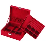 Intirilife Juwelenbox Schmuckschatulle in Rot | Gr.: onesize