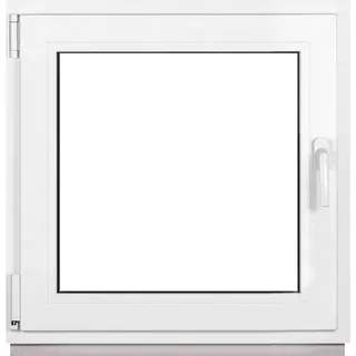 Framex Kellerfenster Fenster Kunststofffenster Weiß Breite x Höhe 80 x 80 cm (800 x 800 mm) 2fach (32 mm) Dreh Kipp DIN Links - Premium - Weiß