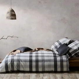 FLEURESSE Lech Karo Grau 200 x 200 cm + 2 x 80 x 80 cm