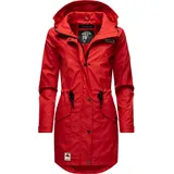 Navahoo Damen wasserdichter gefütterter Regenmantel Deike rot, Gr. S - S