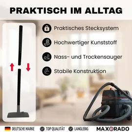 Maxorado Staubsaugerrohr Nassauger 35mm 2x 50cm schwarz