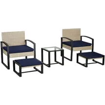 casa.pro Calvello Set 5-tlg. Beige/Schwarz