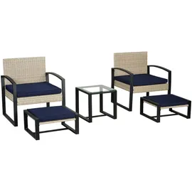 casa.pro Calvello Set 5-tlg. Beige/Schwarz