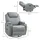 Homcom Relaxsessel mit Massagefunktion Fernsehsessel mit Liegefunktion, Wippfunktion, Drehbar TV-Sessel mit Federsystem, Hellgrau