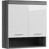 xonox.home Hängeschrank Scout 74 x 24 x 79 cm Weiß/Rauchsilber