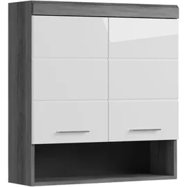 xonox.home Hängeschrank Scout 74 x 24 x 79 cm Weiß/Rauchsilber