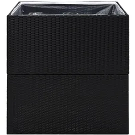 vidaXL Pflanzkübel 80 x 80 x 80 cm Schwarz