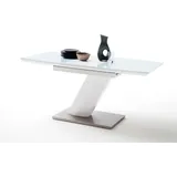 MCA Furniture MCA Galina Säulenausziehtisch Edelstahl/Holzwerkstoff - Silber