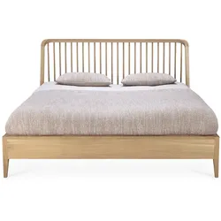 Bett Spindle Ethnicraft Eiche geölt braun, 97x170 cm
