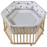 ROBA BAUMANN Roba Laufgitter Cosiplay 6-eckig Schutzeinlage Adam & Eule Bio-Buche