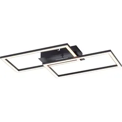 JUST LIGHT Deckenleuchte "IVEN", schwarz, B:31cm, Lampen, LED, dimmbar, Switchmo, Memory, nach Trennung vom Netz