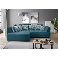 99rooms Tiberis Ecksofa Links Velours Jasmine Türkis