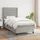 vidaXL Boxspringbett mit Matratze Hellgrau 100x200 cm Stoff - Grau