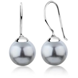 Nenalina Perlenohrringe Hänger Basic Synthetische Perle 925 Silber silberfarben