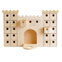 Artemio 14002296 Adventskalender zum Dekorieren Schloss Holz 42,3 x 6 x 42 cm