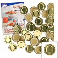 Mambocat 50er Deckelset TO43 Gold Deckel für Sturzgläser, Rundrand