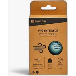 Tischtennisball Outdoor windstabil 6er-Pack EINHEITSGRÖSSE