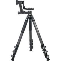 Sirui SP324+BH-10 Carbon Dreinbeinstativ mit Klappverschlüssen mit Gimbal-Kopf schwarz