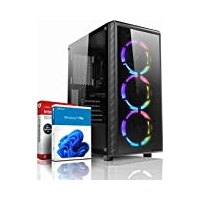 shinobee® Basic Gaming PC AMD Ryzen 5 2400G 8 Threads 3.80GHz • 16 GB DDR4 • 512 GB SSD • AMD RadeonTM RX Vega 11 Graphics 4K HDMI DX12 • Windows 11 • WLAN • Gamer PC Computer #7370