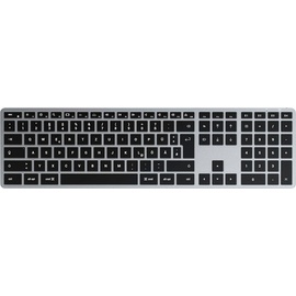 Satechi Slim X3 Bluetooth Backlit Keyboard, schwarz/grau, USB/Bluetooth, DE (ST-BTSX3M-DE)