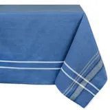 DII Französische Streifen Tischkollektion – Tischwäsche im Landhausstil für den Esstisch, 152,4 x 304,8 cm, Blau Chambray