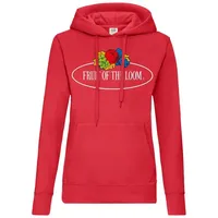 FRUIT OF THE LOOM Hoodie Vintage-Logo rot XL